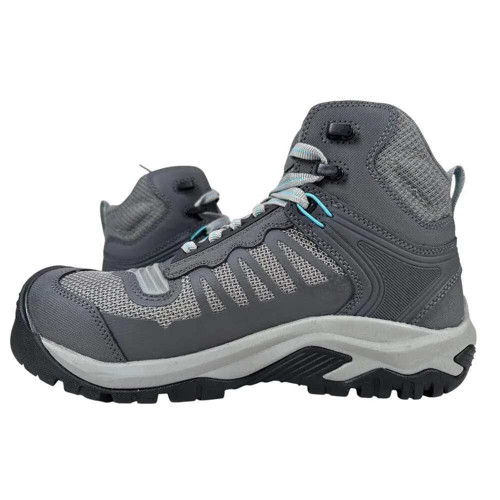 Keen‎ Reno Mid Work Boot Womens 8 Wide Carbon Toe Waterproof Grey Leather